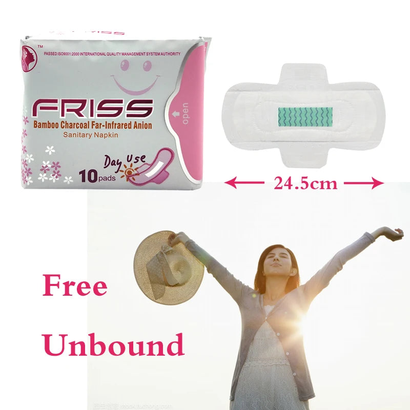 2Packs/20PCS High Quality Feminine Hygiene Lady Monthly Anion Sanitary Napkin Cotton Menstrual Pad for Day Use Women Health