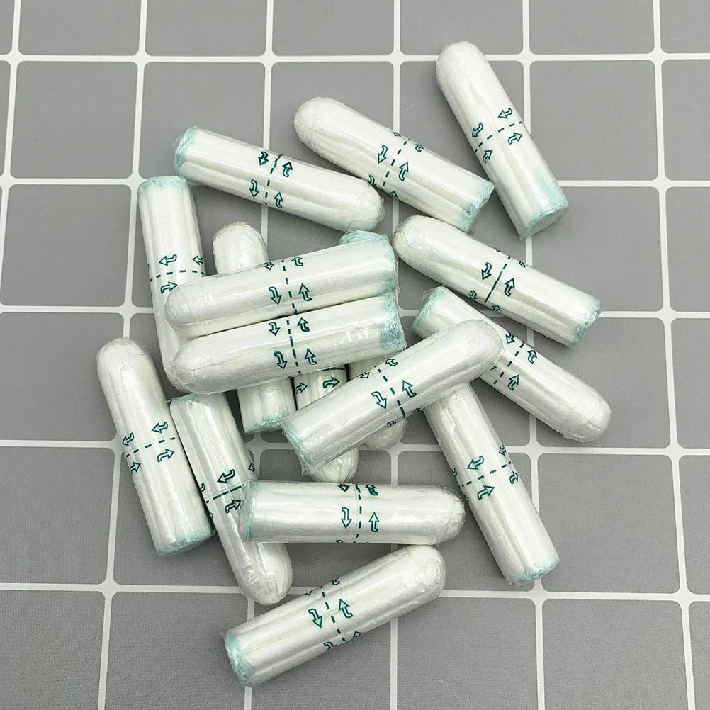 100Pcs Organic Cotton Menstrual Tampons Comfortable Leakproof Flexible Feminine Hygiene Pads Suitable for Women Ladies