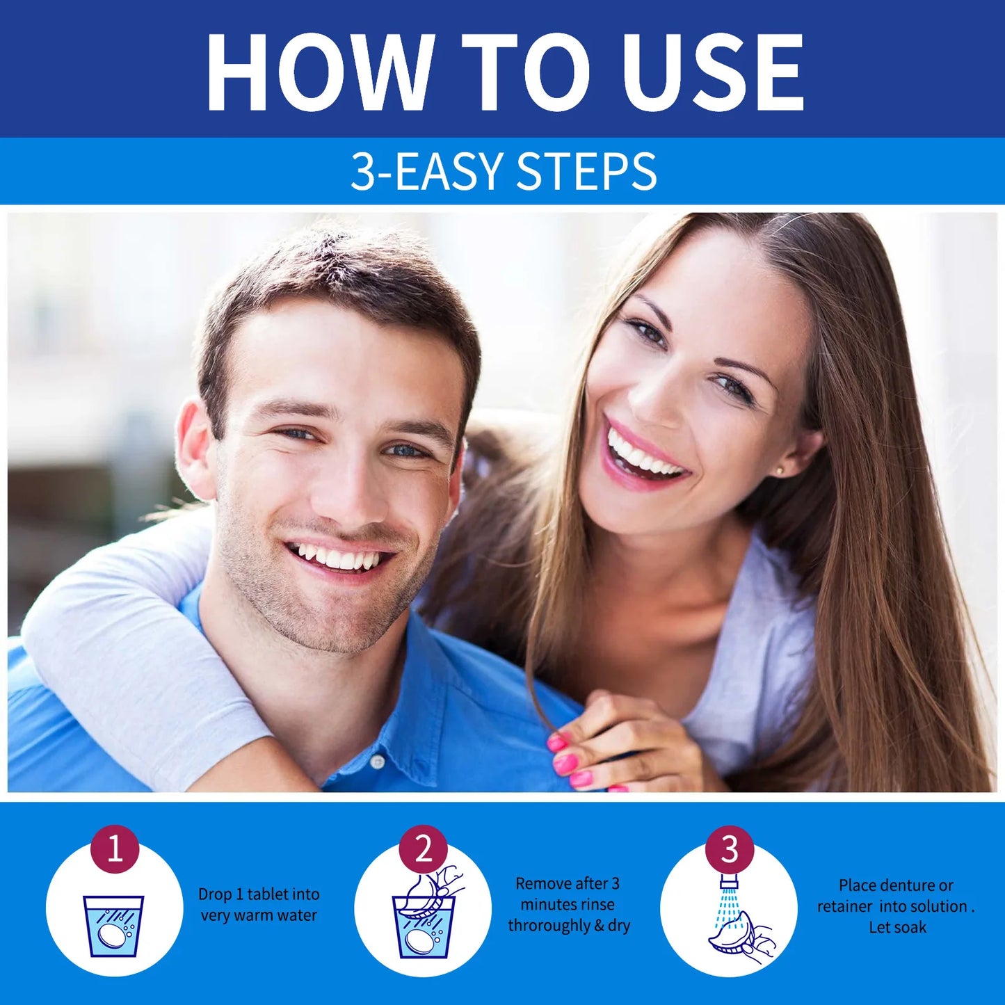 30/12 denture cleaning tablets - denture cleaning tablets, aligners, braces, and retainer cleaning tablets, completely clean