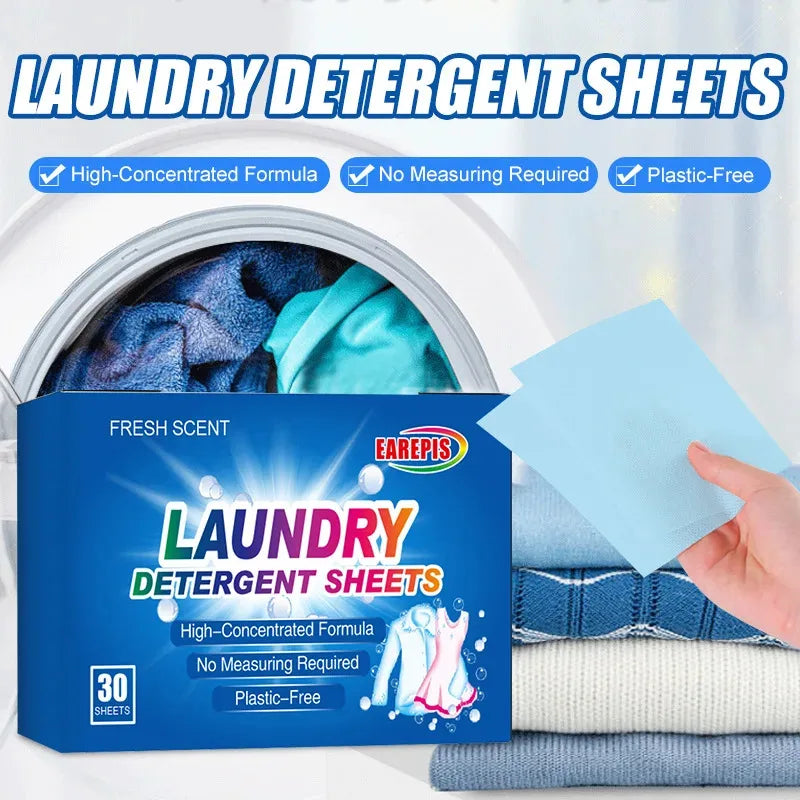 90pc Powerful Laundry Detergent Sheets,Portable & High-Quality for Clothing Stain Removal & Cleaning Essentials Washing Machines