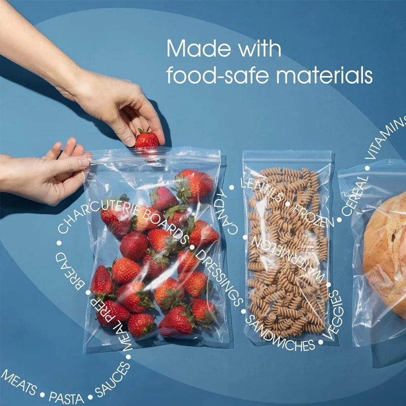 8*12cm 100 PCS,Thickened Plastic Sealed Clear Zip Lock Bags – New PE Material, Waterproof Seal, Heavy-Duty, Universal Packaging