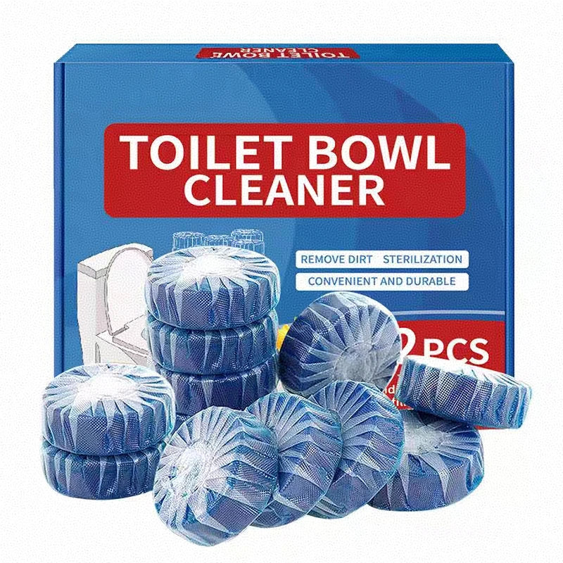 12PCS Blue Automatic Toilet Cleaning Blocks Fresh Fragrance Scale Removal No Scrubbing Required Bathroom Care Products