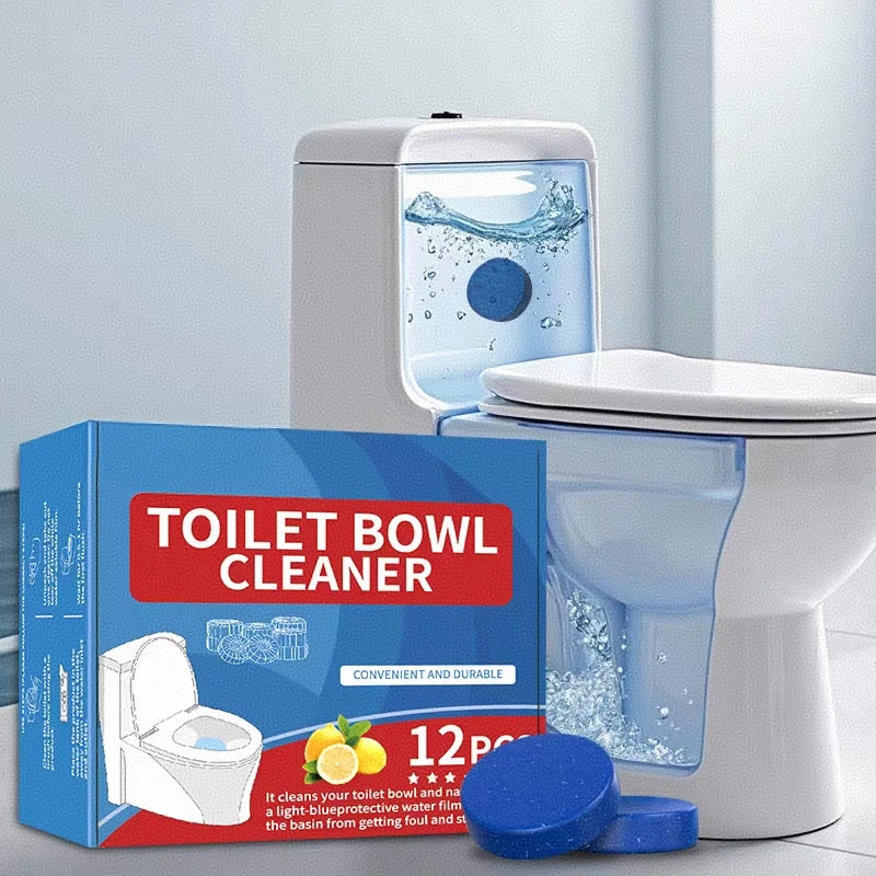 12PCS Blue Automatic Toilet Cleaning Blocks Fresh Fragrance Scale Removal No Scrubbing Required Bathroom Care Products