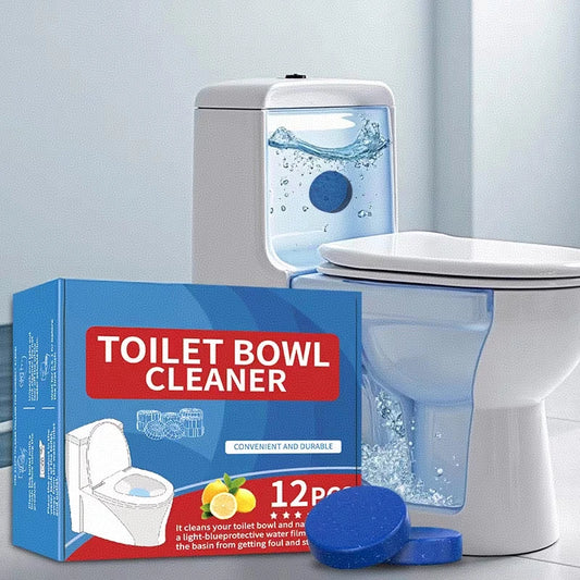 12PCS Blue Automatic Toilet Cleaning Blocks Fresh Fragrance Scale Removal No Scrubbing Required Bathroom Care Products