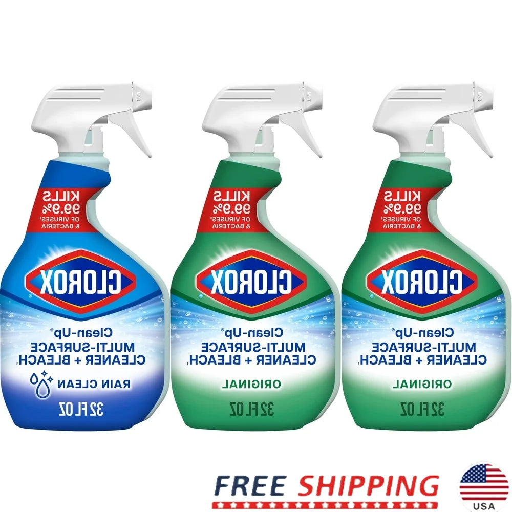 All-Purpose Cleaner Bleach Disinfecting Spray Multi-Surface Cleaner Home and Outdoor Stain Removal Kills COVID-19 3 Pack