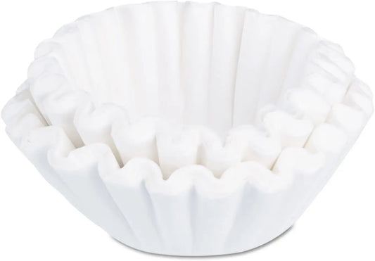 Universal 8-12 Cup Coffee Filters, Bulk Pack of 1000, Tall Fluted Walls for Overflow Protection